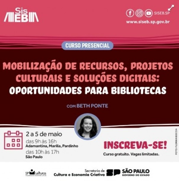 Adamantina recebe curso presencial destinado aos profissionais que atuam nas bibliotecas