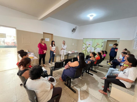 Secretaria de SaÃºde de SalmourÃ£o promoveu palestra para gestantes e lactantes da comunidade