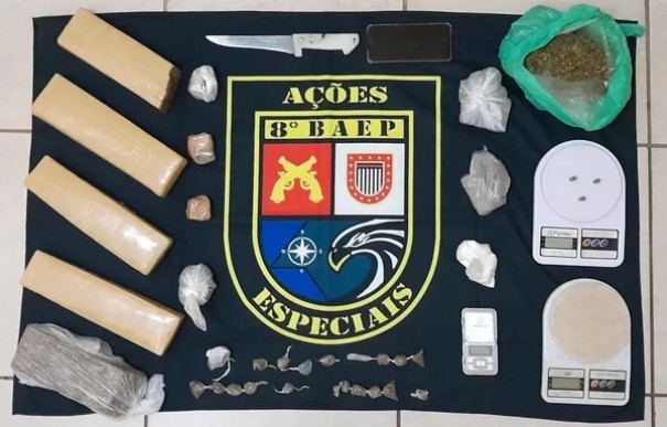 Pol�cia Militar intercepta lucro de R$ 26 mil esperado por traficante com a venda de drogas durante o Carnaval em Rancharia