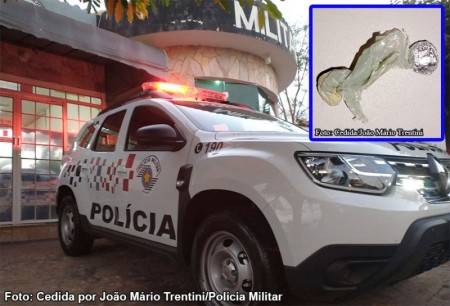 Polícia militar de Iacri apreende porções de crack com usuário
