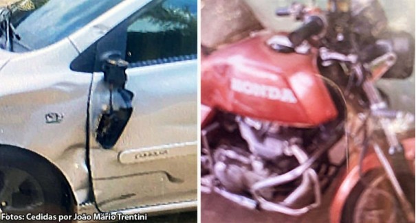 Motociclista fica ferido em acidente de tr�nsito no centro de Tup�