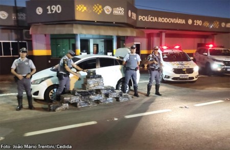 Polícia rodoviária apreende mais de 253 kg de maconha na SP-294, em Tupã
