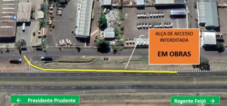 OBRAS NA SP-270: Acesso ao Distrito Industrial de Regente Feijó terá interdição de 10 dias