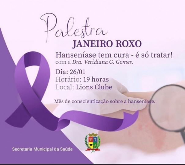 Palestra fala sobre preven��o e tratamento de hansen�ase em Osvaldo Cruz nesta quinta-feira