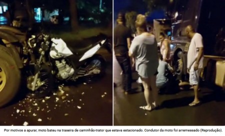 Acidente deixa motociclista ferido na Avenida Rio Branco, em Adamantina