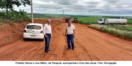 'Maior obra de pavimentação de Parapuã tem início, an'uncia prefeito