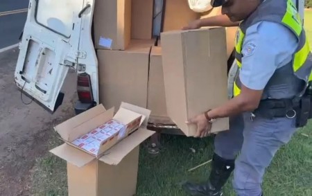 Dupla é presa com 7,5 mil maços de cigarros contrabandeados em rodovia de Pereira Barreto