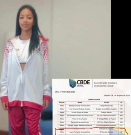 Atleta Laura Fernanda de Osvaldo Cruz vai para Campeonato Mundial