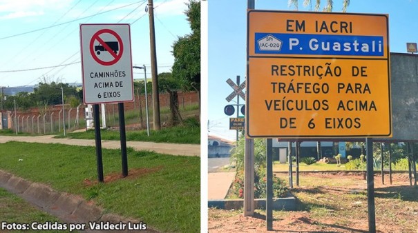 Pol�cia Militar de Iacri alerta sobre o tr�fego de caminh�es na IAC-020