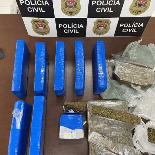 Pol�cia Civil de Tup� prende traficante com quase 7 quilos de maconha em casa