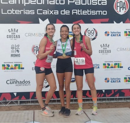 Laura Fernanda brilha com dois títulos no Campeonato Paulista Loterias Caixa de Atletismo Sub-18 em São Paulo