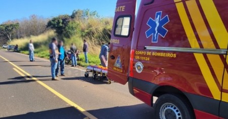 Motociclista fica gravemente ferido após queda na vicinal que liga Tupã a Arco-Íris