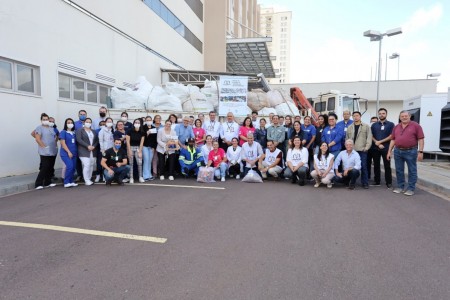 Sabesp entrega 3,6 toneladas de recicláveis que geram recursos para o Hospital de Esperança de Presidente Prudente 