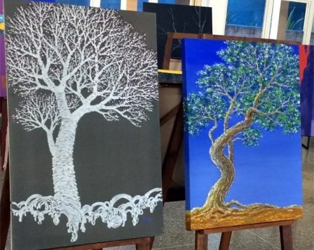 Artista plástico Mauricio Noda apresenta a exposição 'Árvores', na Biblioteca Pública Jurema Citel, em Adamantina