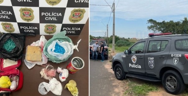 DISE apreende entorpecentes em terreno baldio com apoio do Canil do BAEP