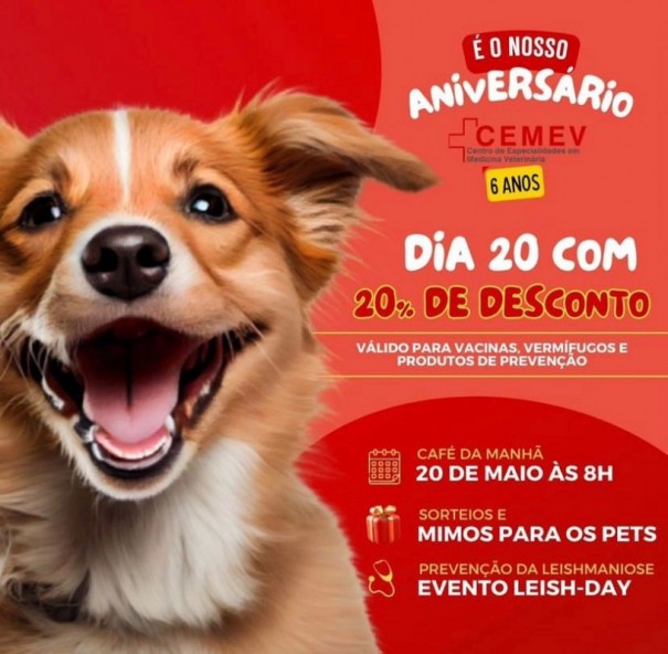 CEMEV completa 6 anos com caf� da manh� especial e evento de preven��o a Leishmaniose