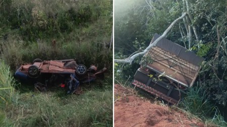 Dois homens morrem após colisão entre carro e carreta na Rodovia Arlindo Béttio, em Euclides da Cunha Paulista