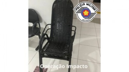 Ladrões de cadeiras de área são presos pela Polícia Militar de Tupã