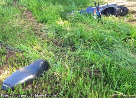 Motociclista sofre ferimentos em acidente na vicinal que liga Tupã e Quatá