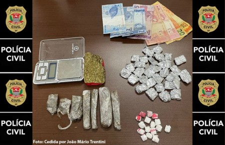 Polícia civil prende suspeito de tráfico e apreende drogas em Tupã