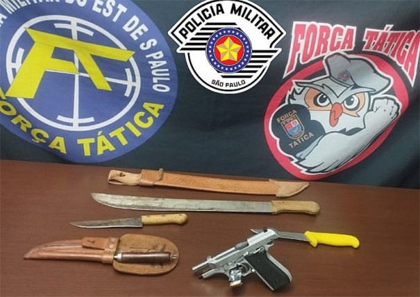 PM prende indivduo e apreende pistola aps disparos de arma de fogo em Tup