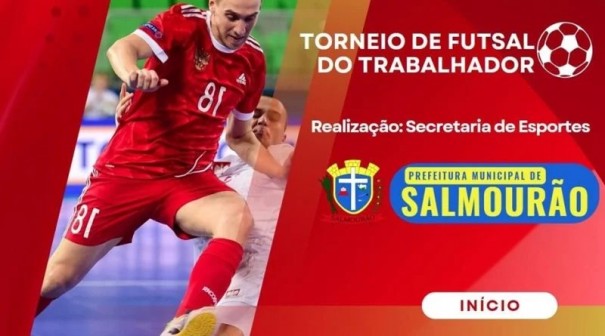 Secretaria de Esportes de Salmouro promove torneio de futsal do trabalhador