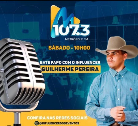 Influencer dos Eventos visita a Rádio Metrópole FM e fala sobre sua carreira 