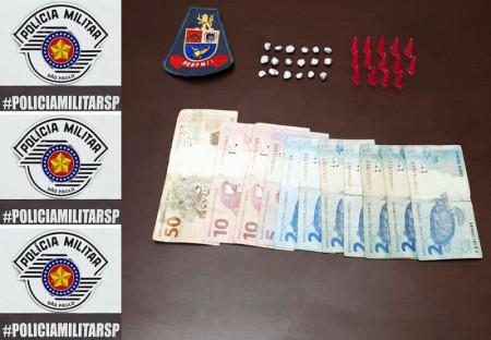 Polícia Militar de Iacri prende indivíduo e apreende cocaína e crack