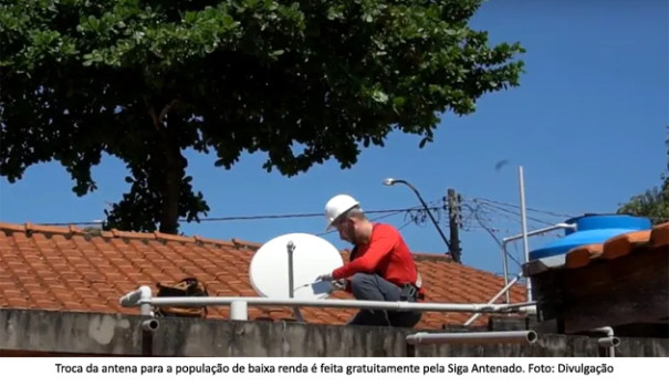 Centenas de famílias de Lucélia têm direito ao kit gratuito com a nova parabólica digital