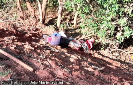 Motociclista morre em acidente em vicinal de acesso a Arco-Ãris 