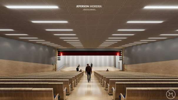 Parapuã: Iniciada construção de sala de vídeo integrada com anfiteatro