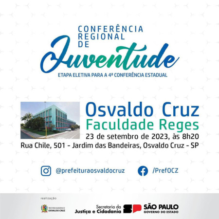 1Âª ConferÃªncia da Juventude e Regional da MacrorregiÃ£o de Presidente Prudente acontece em OC