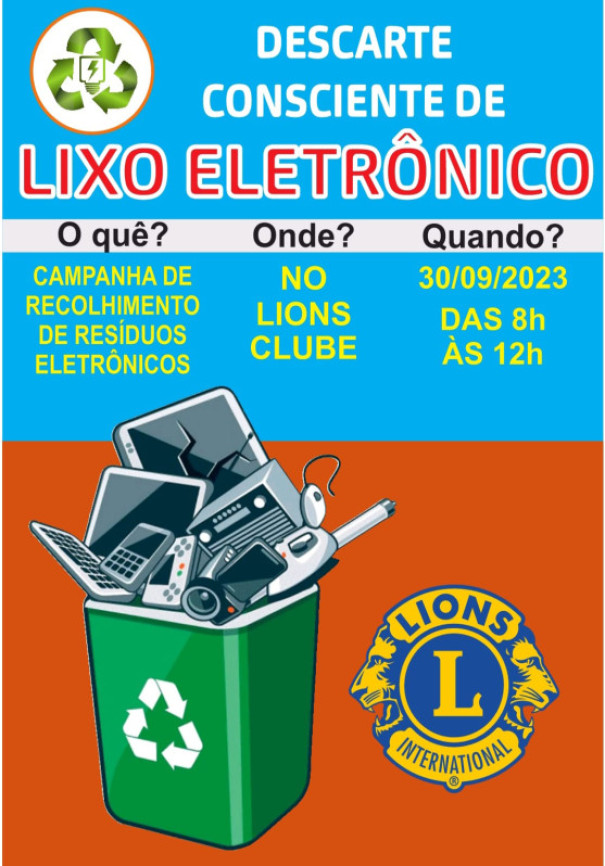Lions Club de Osvaldo Cruz realiza campanha de recolhimento de resíduos eletrônicos