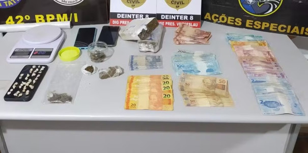 Em operação policial, dois homens são presos com porções de maconha e crack em Pres. Epitácio