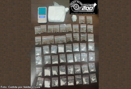 Morador de Bastos Ã© preso por trÃ¡fico drogas apÃ³s apreensÃ£o de cocaÃ­na e maconha