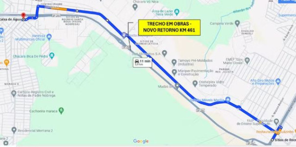 Trecho da SP-294 entre Marília e Pompeia passa a operar em sistema Pare e Siga por causa de obras