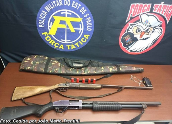 Homens são presos após armas de fogo serem apreendidas em Tupã 