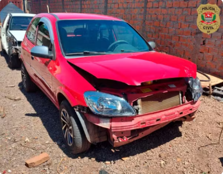 Carro envolvido em acidente que matou motociclista em Presidente Prudente Ã© encontrado em oficina de funilaria, em Tarabai