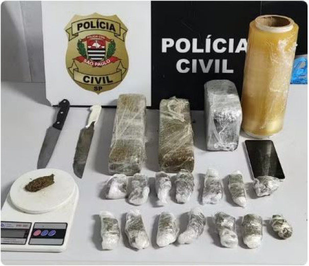 Jovem é preso com tabletes de maconha dentro de congelador e alega estar guardando para primo, em Presidente Prudente