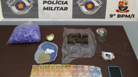 PolÃ­cia Militar prende traficante na zona leste de TupÃ£