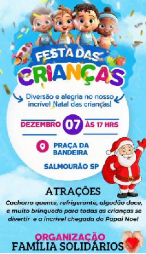 ‘Família Solidários’ realiza Festa das Crianças em Salmourão