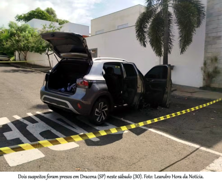 Suspeitos de tentar clonar cartÃµes em caixa eletrÃ´nico sÃ£o presos apÃ³s perseguiÃ§Ã£o policial em Dracena