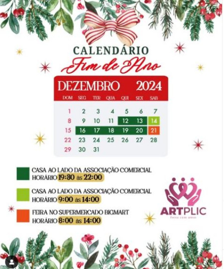 ArtesÃ£s do ARTIPLIC vÃ£o expor seus trabalhos durante atendimento do comÃ©rcio no perÃ­odo noturno 