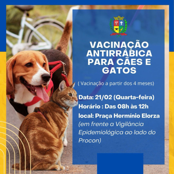 2ª etapa de vacinação contra a raiva animal de 2024 acontece nesta semana em Osvaldo Cruz