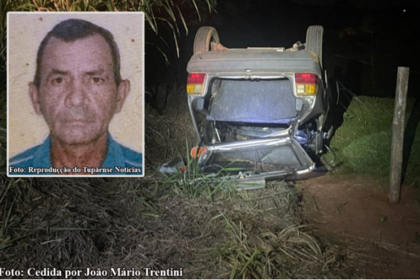 Motorista morre em acidente na vicinal que liga Tupã e Parnaso