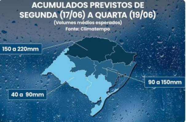 Semana no RS deve ser de fortes chuvas e instabilidades; 'Condições muito difíceis', diz meteorologista