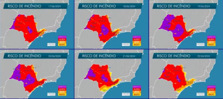 Mapa de Risco de IncÃªndio da Defesa Civil coloca regiÃ£o de Presidente Prudente em estado de emergÃªncia