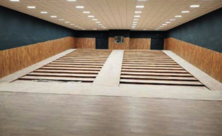 PARAPUÃ: Obras de construÃ§Ã£o da sala de vÃ­deo anfiteatro na escola Zizi