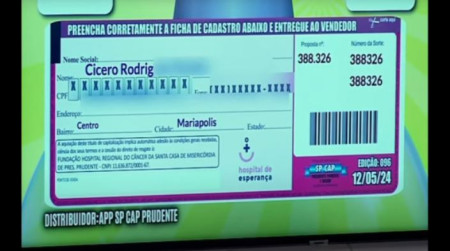 Morador de MariÃ¡polis ganha R$ 1 milhÃ£o em sorteio do SPCAP