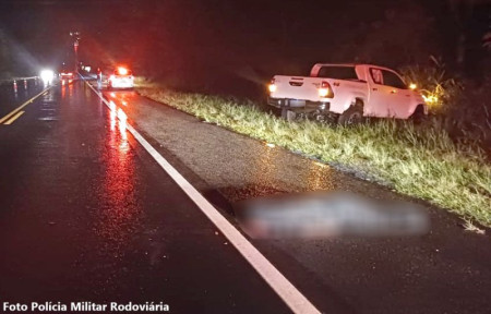 Idoso morre atropelado na rodovia SP-284, em JoÃ£o Ramalho (SP)